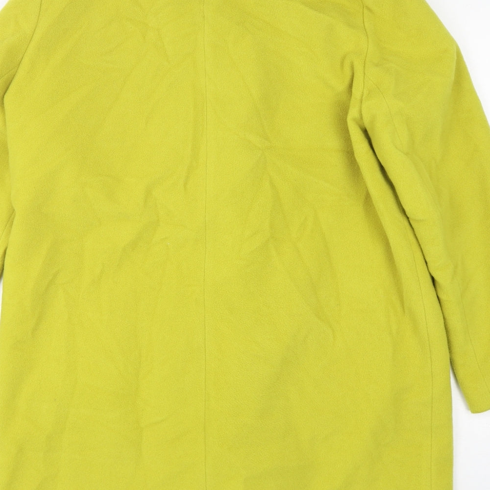 Marks and Spencer Womens Green   Overcoat Coat Size 14  Button