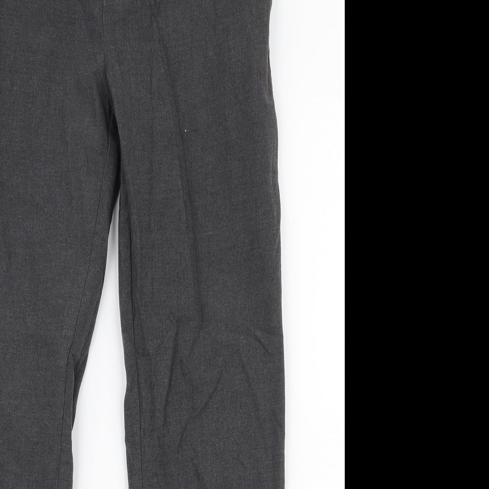 Marks and Spencer Boys Grey  Polyester Dress Pants Trousers Size 11-12 Years  Regular Zip