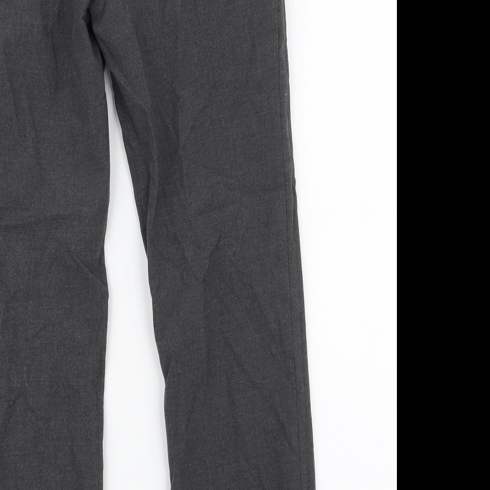 Marks and Spencer Boys Grey  Polyester Dress Pants Trousers Size 11-12 Years  Regular Zip