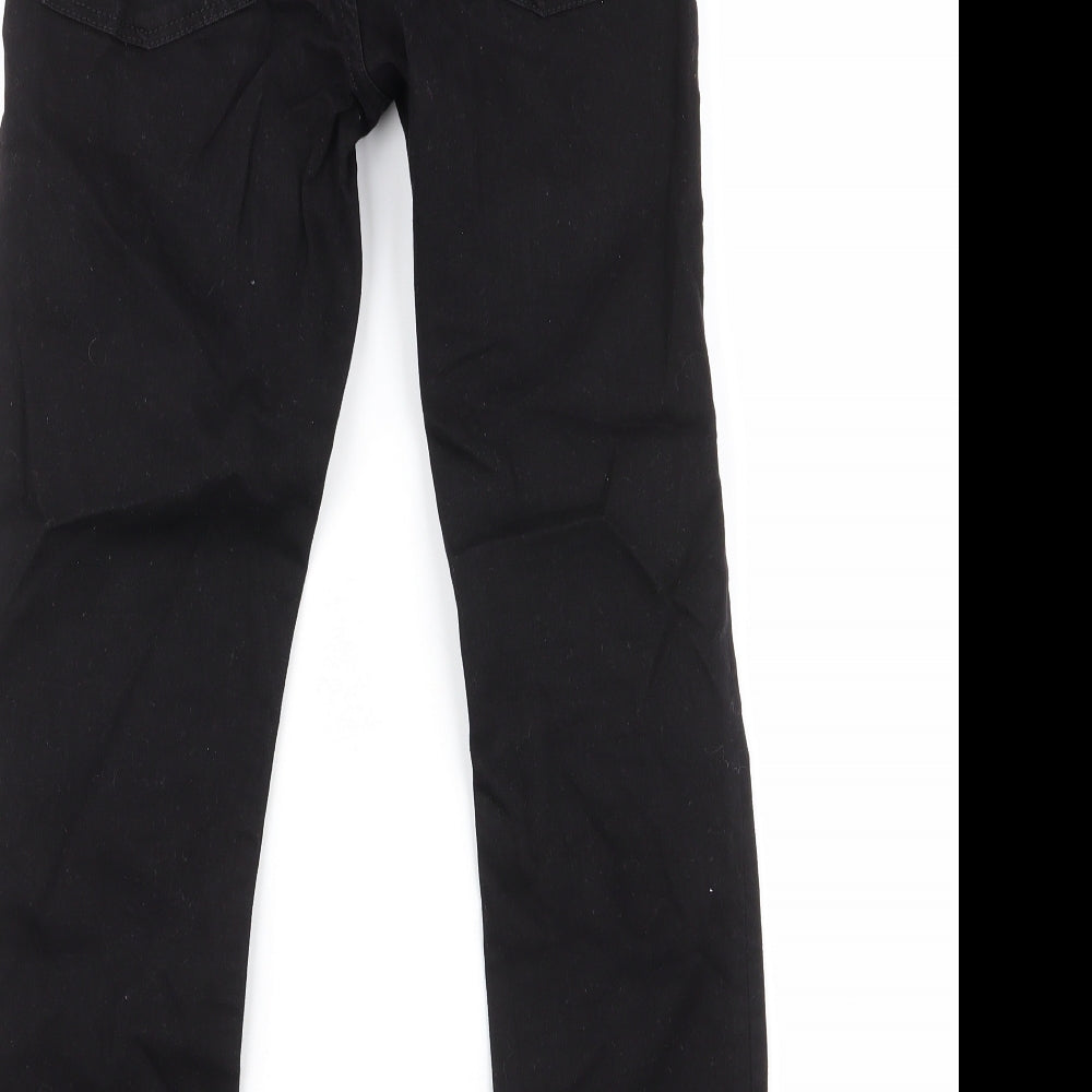 NEXT Boys Black  Cotton Skinny Jeans Size 10 Years  Regular Zip