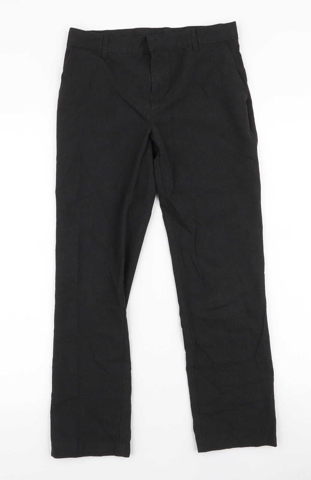 Marks and Spencer Boys Grey  Polyester Dress Pants Trousers Size 11-12 Years  Regular Zip