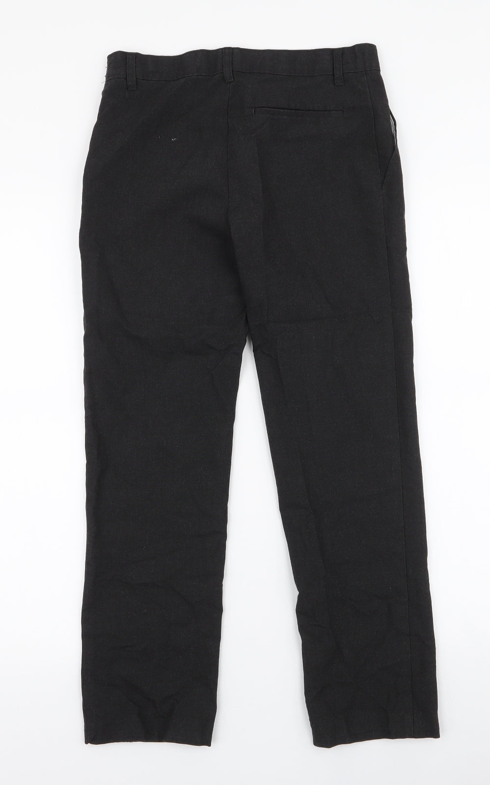 Marks and Spencer Boys Grey  Polyester Dress Pants Trousers Size 11-12 Years  Regular Zip