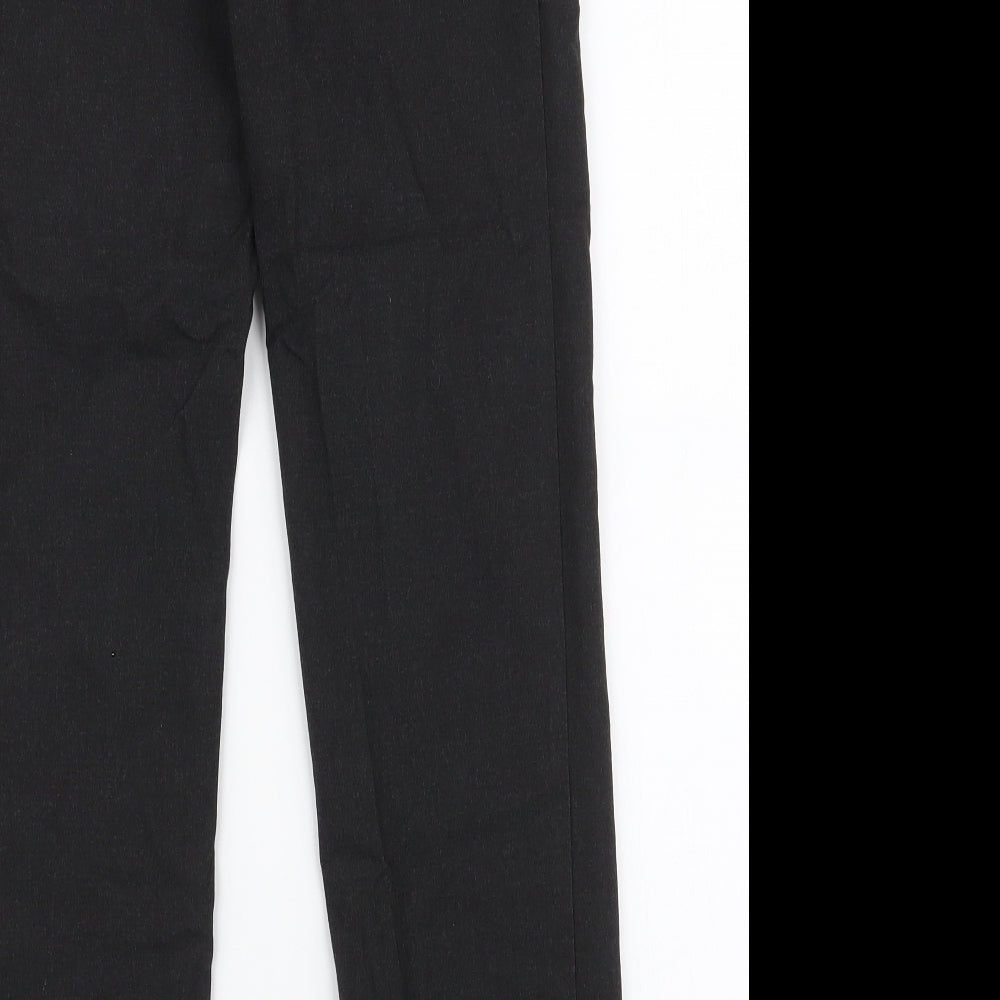 Marks and Spencer Boys Grey  Polyester Dress Pants Trousers Size 11-12 Years  Regular Zip