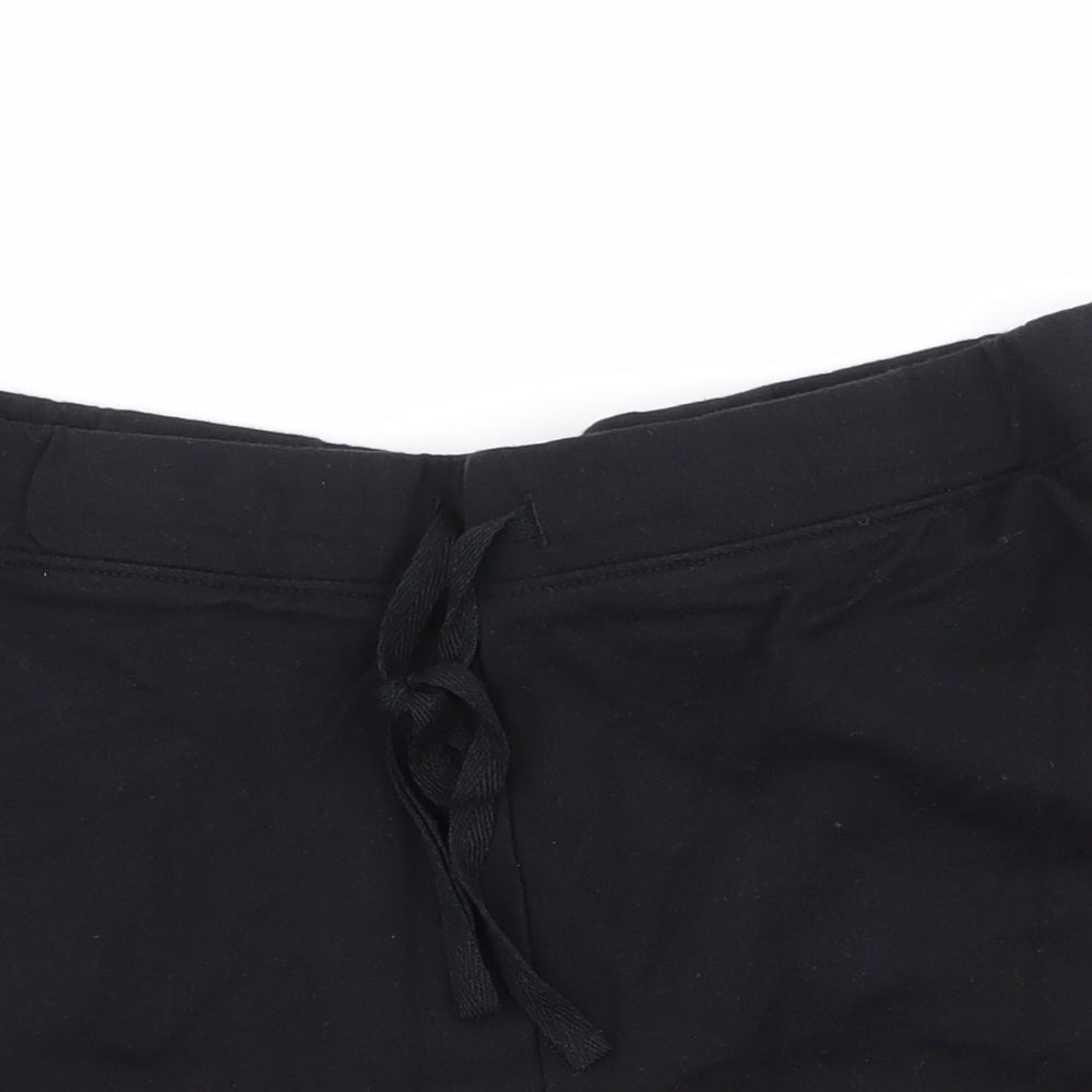 Papaya Womens Black  100% Cotton Sweat Shorts Size 14 L3 in Regular Drawstring