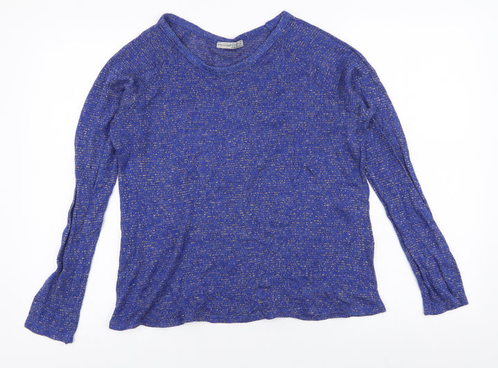 Atmosphere Womens Blue Round Neck  Acrylic Pullover Jumper Size 14