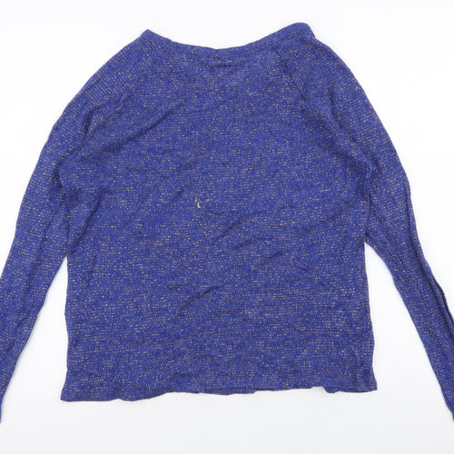 Atmosphere Womens Blue Round Neck  Acrylic Pullover Jumper Size 14