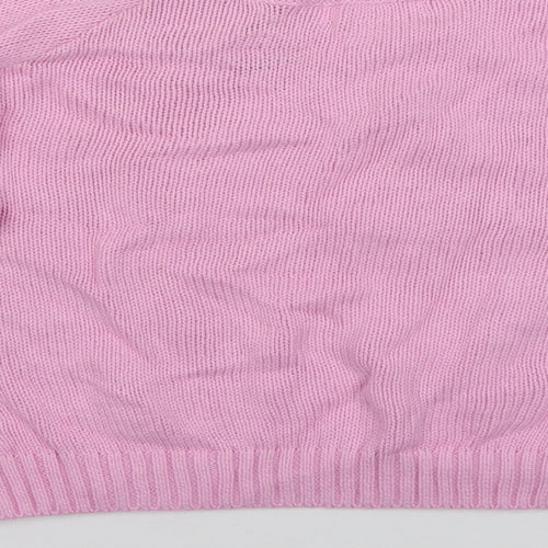 H&M Girls Pink Round Neck  Cotton Pullover Jumper Size 13-14 Years
