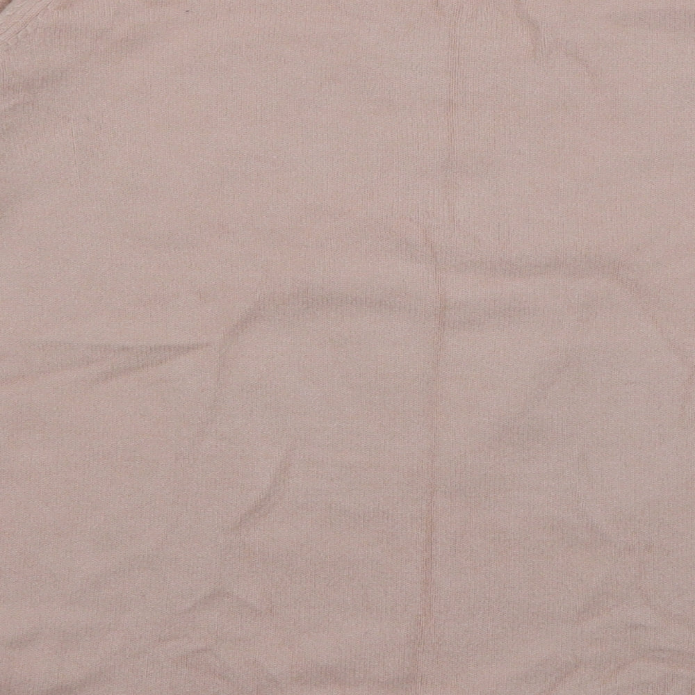 Lucy Sparks Womens Pink Round Neck  Viscose Pullover Jumper Size S
