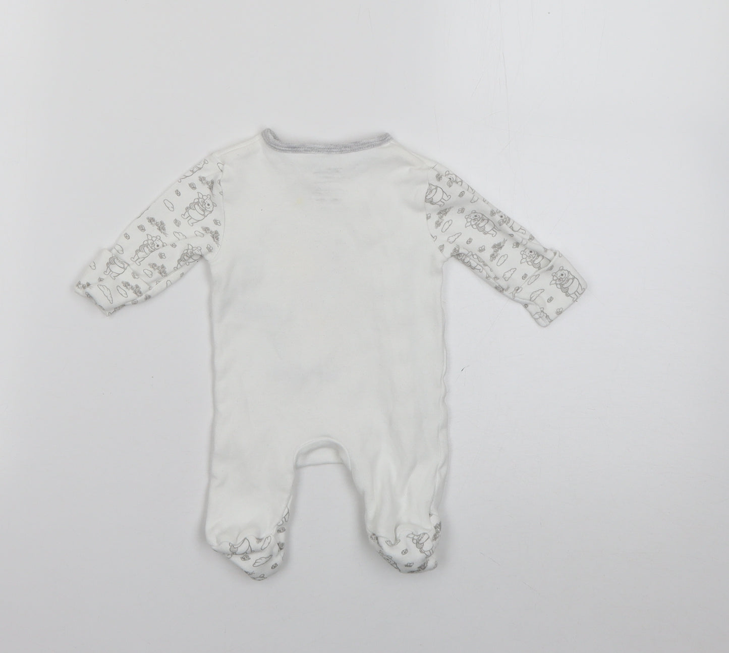 Primark Baby White  Cotton Babygrow One-Piece Size Newborn