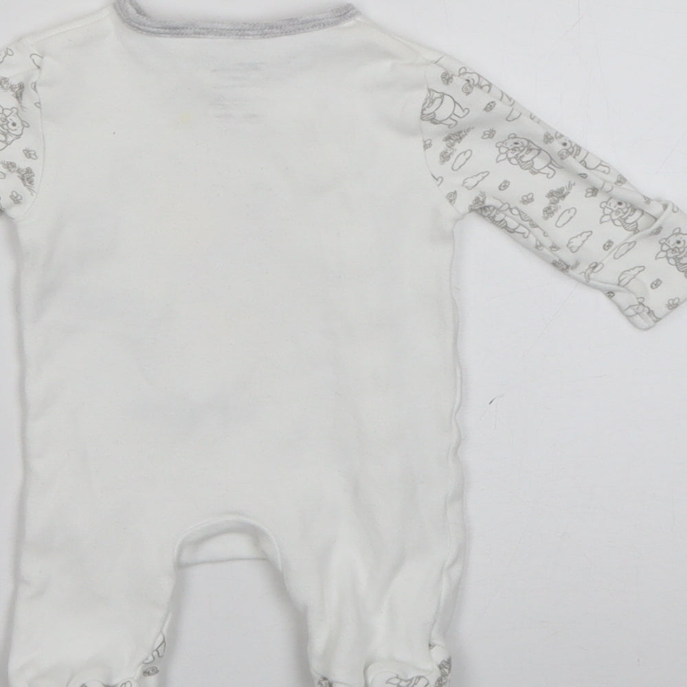 Primark Baby White  Cotton Babygrow One-Piece Size Newborn