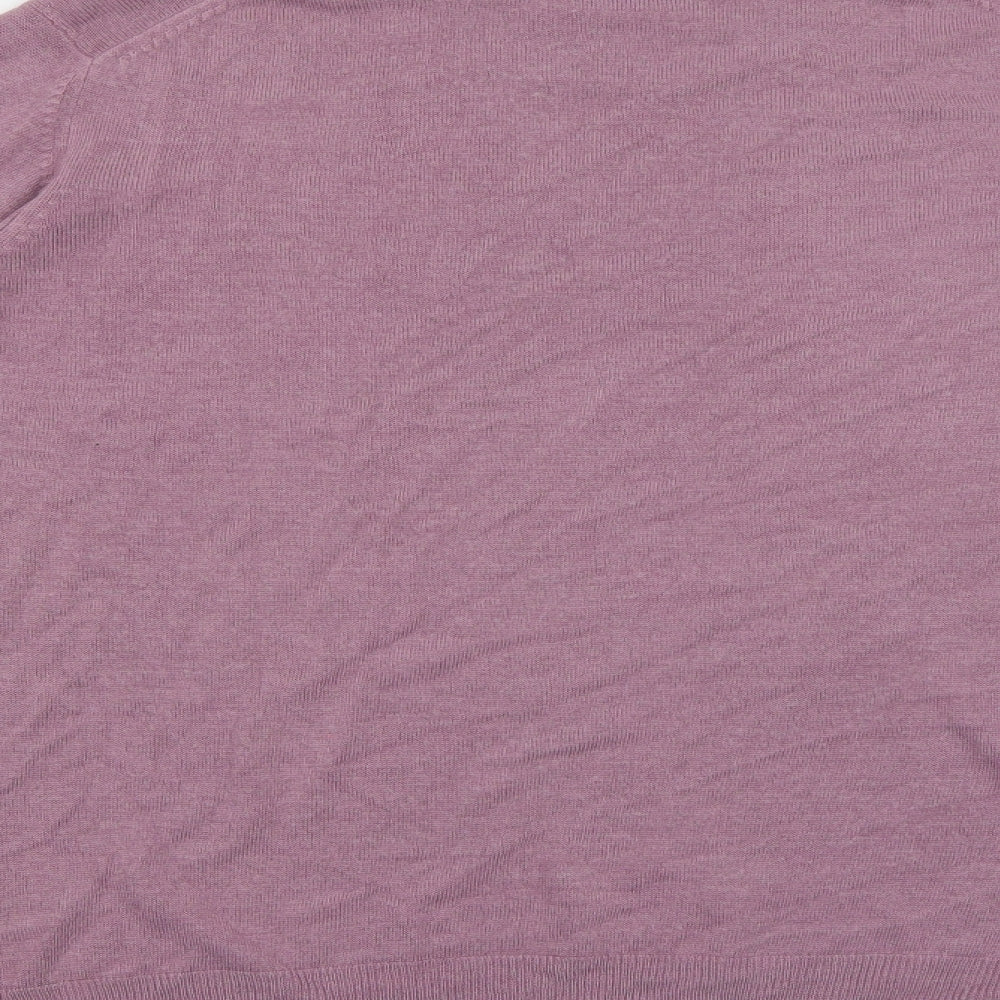 Marks and Spencer Womens Pink High Neck  Acrylic Pullover Jumper Size 20