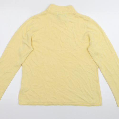 Bonmarché Womens Yellow High Neck  Acrylic Pullover Jumper Size M