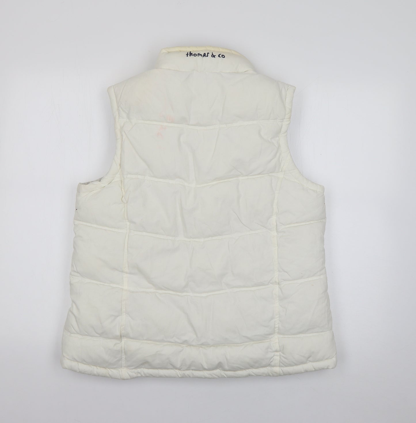 Thomas & Co Womens White   Gilet Coat Size L