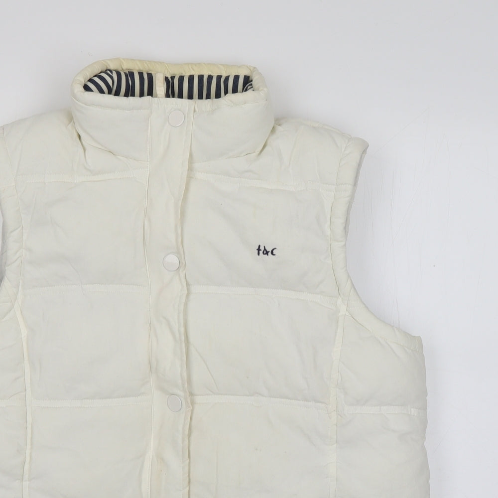 Thomas & Co Womens White   Gilet Coat Size L