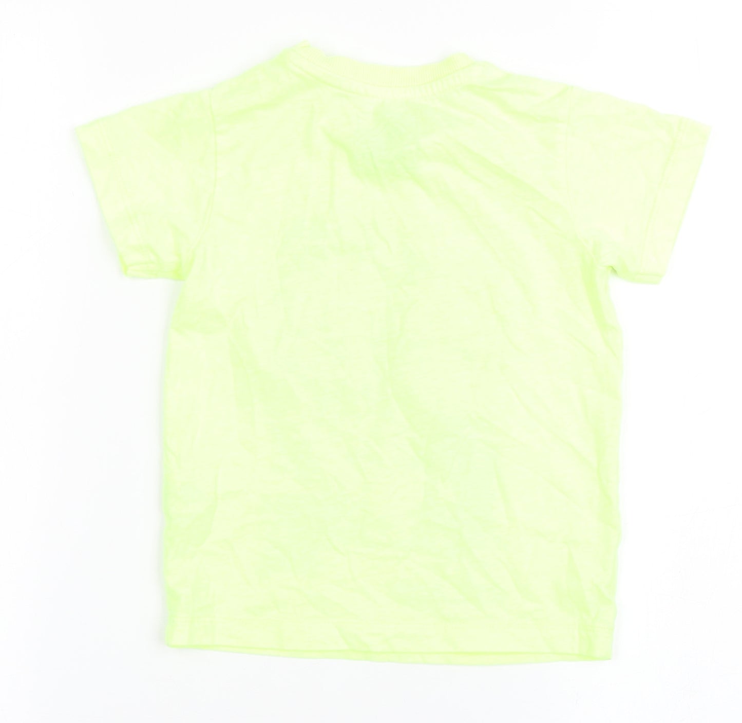 Matalan Boys Yellow  Cotton Basic T-Shirt Size 4 Years Round Neck Pullover - Gaming