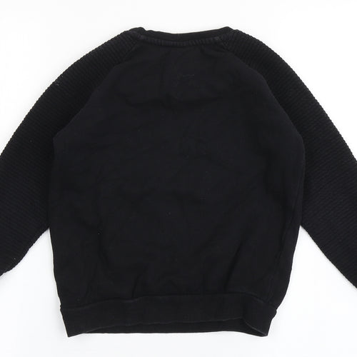 Batman Boys Black  Cotton Pullover Sweatshirt Size 7-8 Years  Pullover - Batman