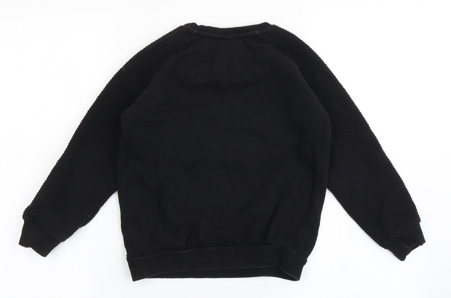 Batman Boys Black  Cotton Pullover Sweatshirt Size 7-8 Years  Pullover - Batman