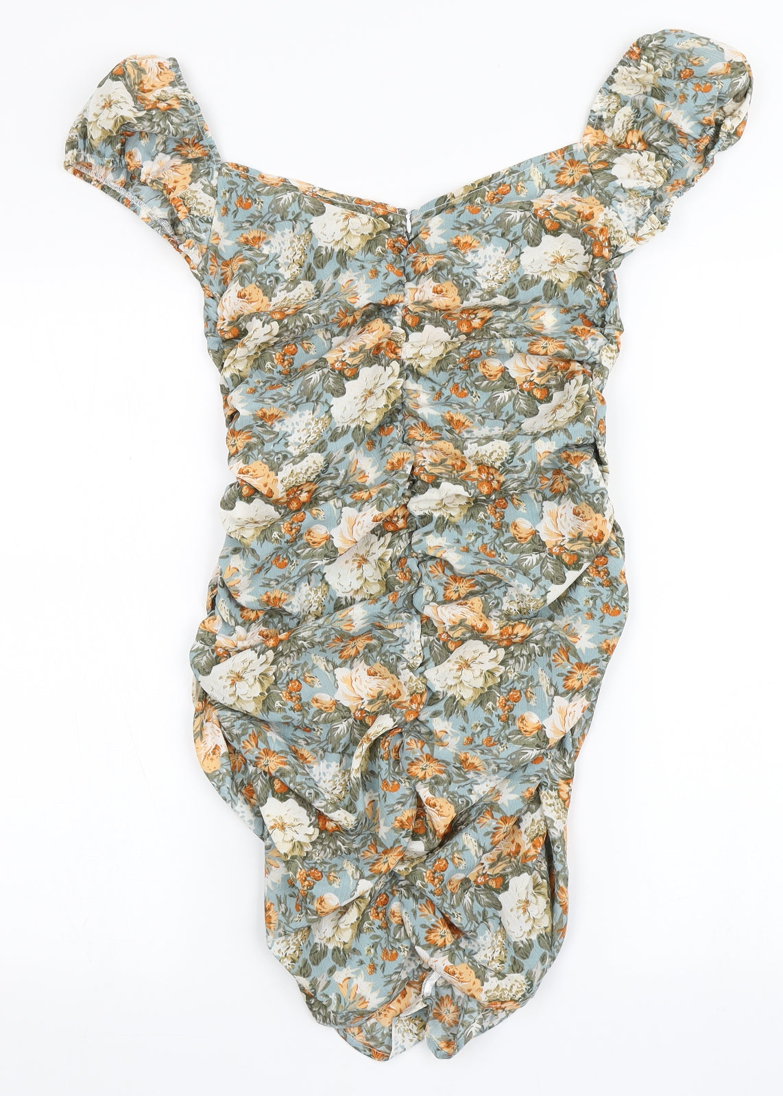 SheIn Womens Multicoloured Floral Polyester Bodycon  Size S  Sweetheart Zip - Off the Shoulder