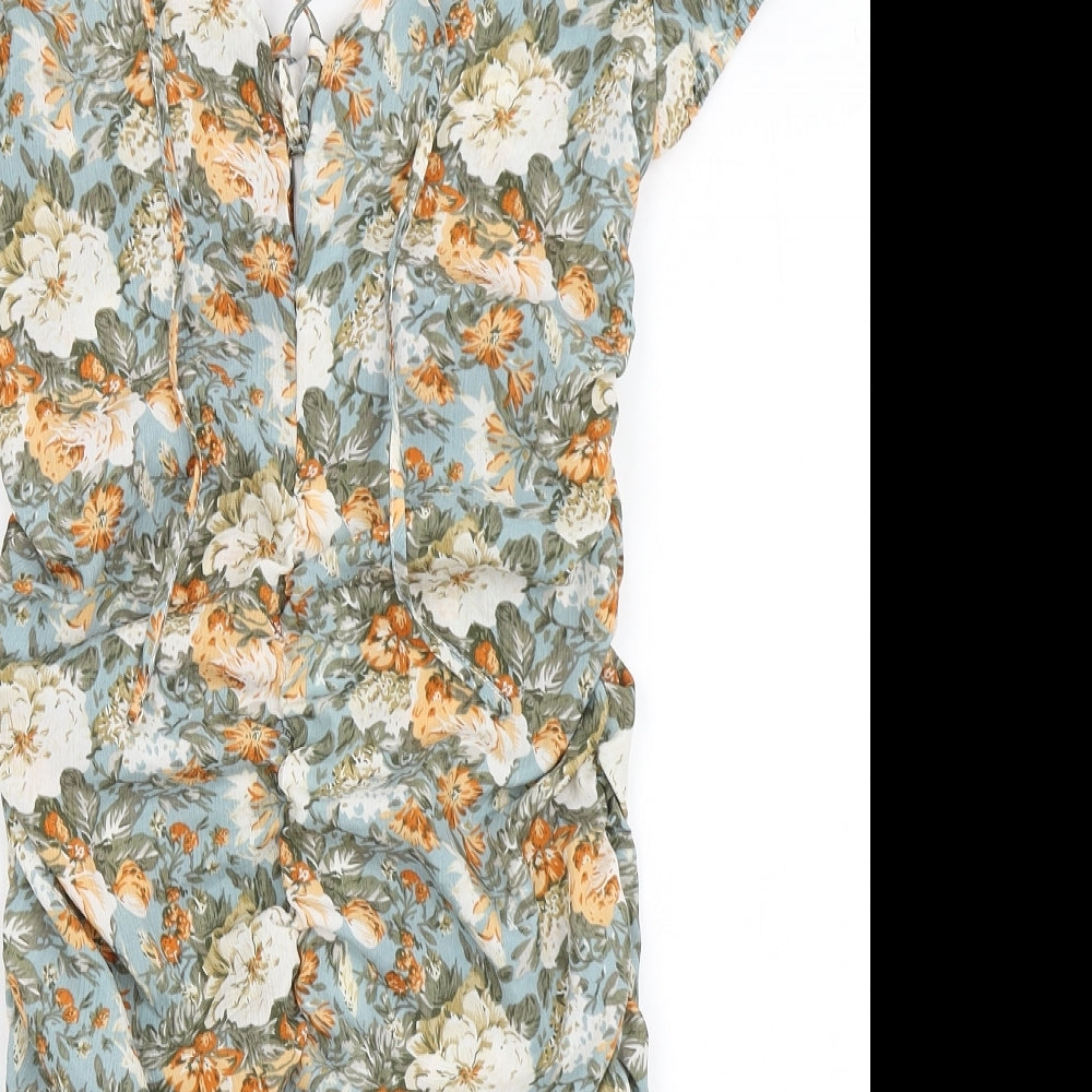 SheIn Womens Multicoloured Floral Polyester Bodycon  Size S  Sweetheart Zip - Off the Shoulder