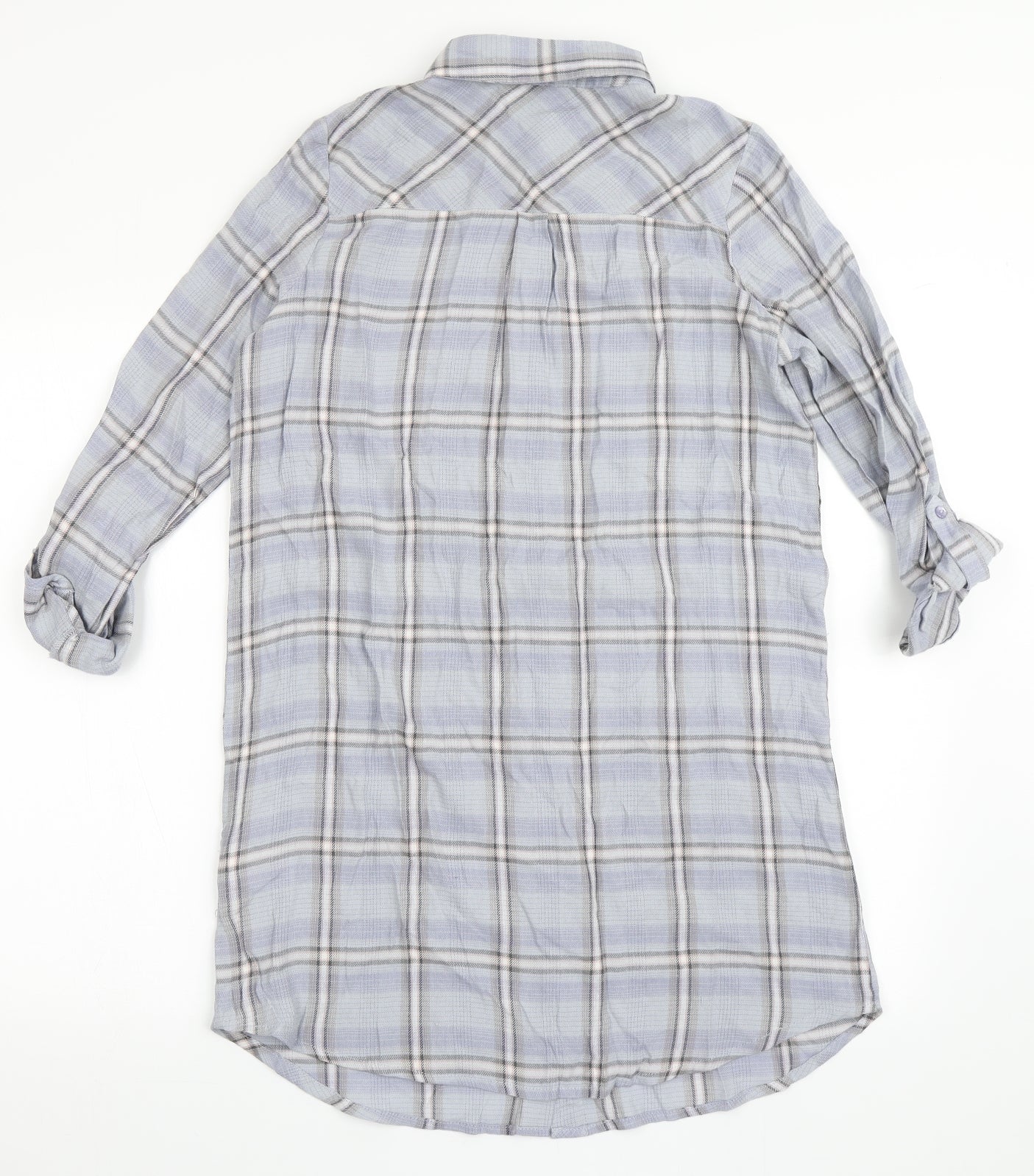 Peacocks Womens Black  Cotton Blend Shirt Dress  Size 8  Collared Button