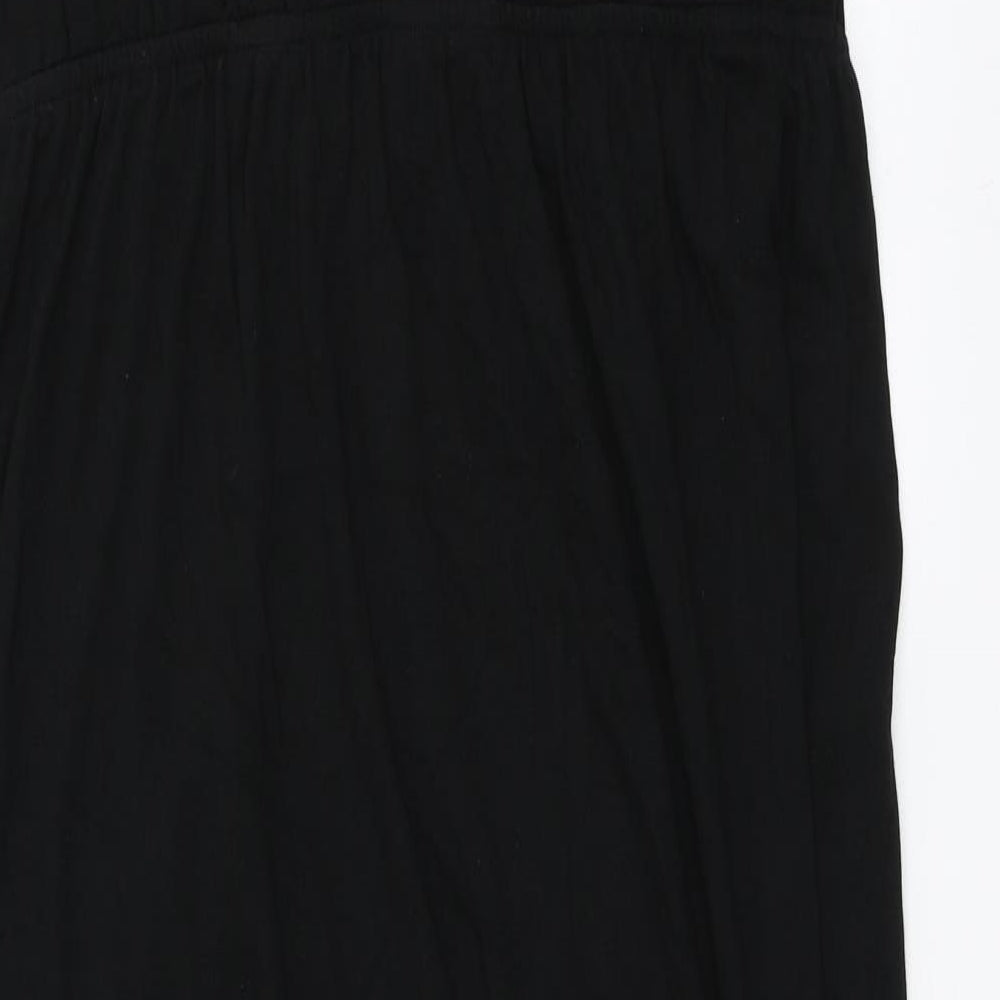 New Look Womens Black  Cotton Maxi  Size 24  Scoop Neck Pullover