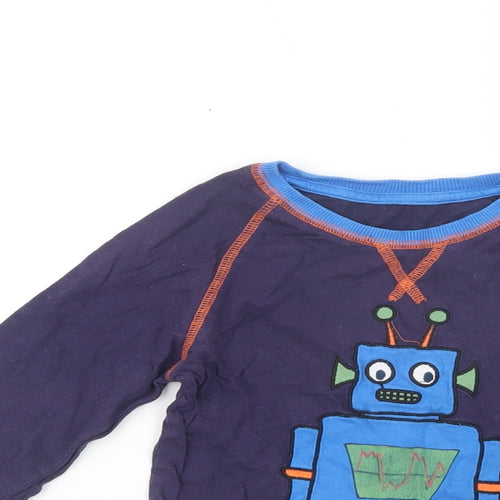 Dunnes Stores Boys Blue  Cotton  Pyjama Set Size 3-4 Years  Pullover - Robot
