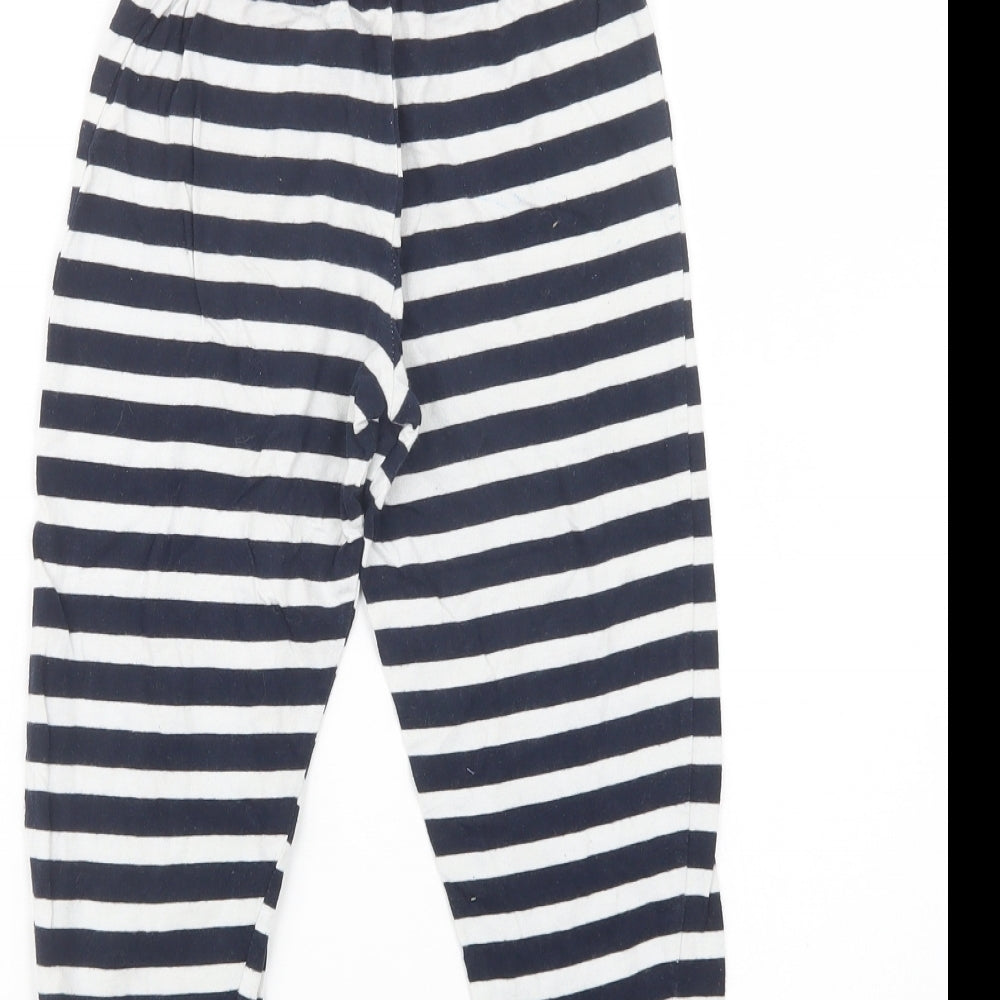 Dunnes Stores Boys Blue Striped Cotton  Pyjama Pants Size 3-4 Years