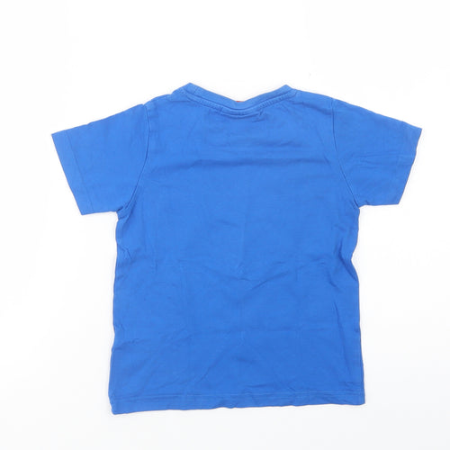 Aldi Boys Blue  Cotton Pullover T-Shirt Size 5-6 Years Crew Neck Pullover - Superman