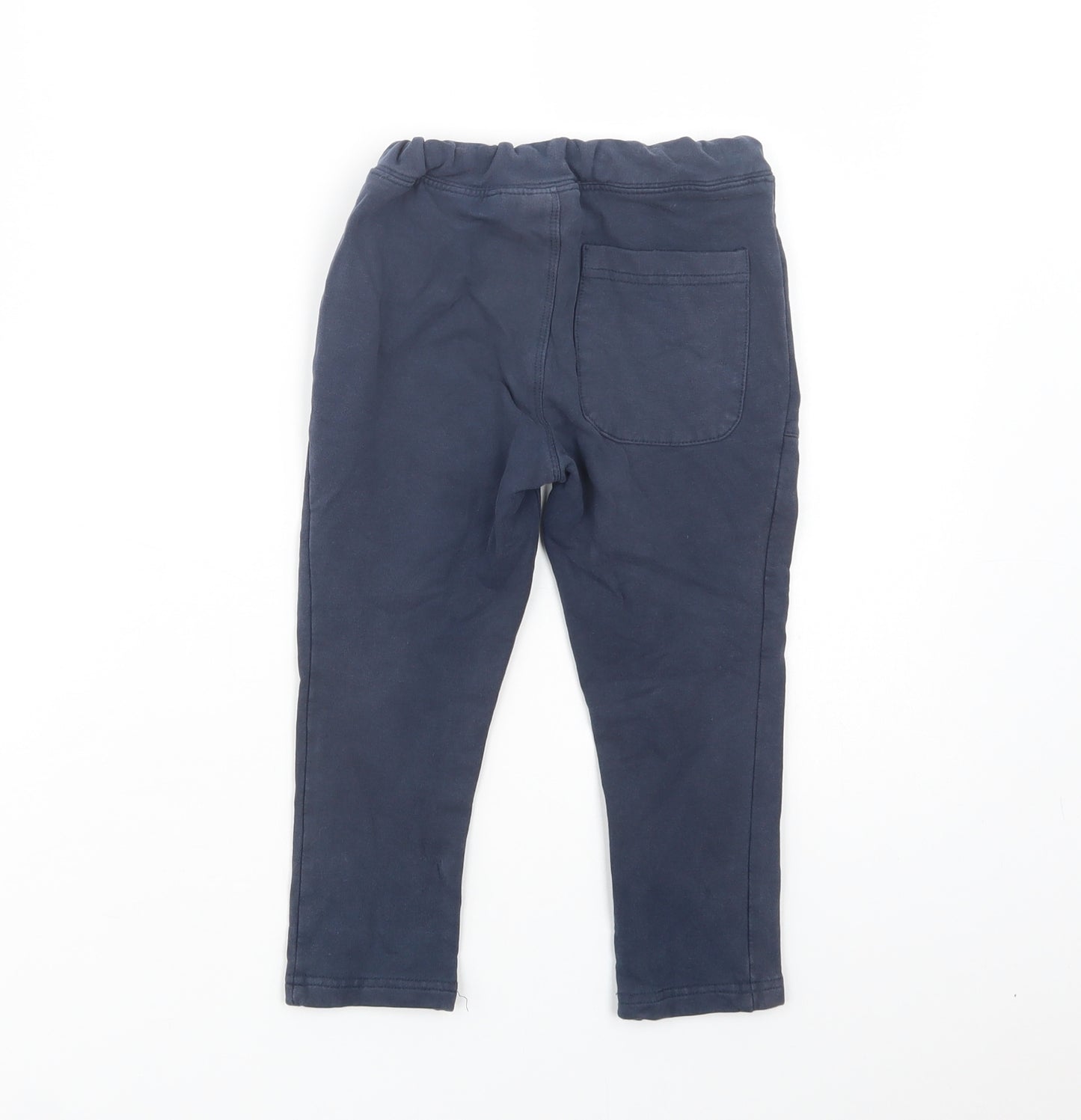 name it Boys Blue  Cotton Jogger Trousers Size 2-3 Years  Regular Button
