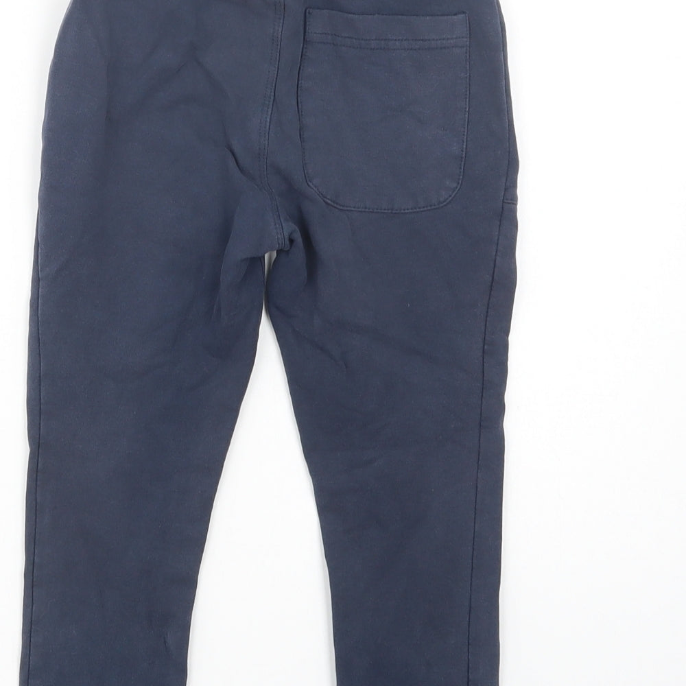 name it Boys Blue  Cotton Jogger Trousers Size 2-3 Years  Regular Button