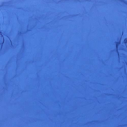 Dunnes Stores Boys Blue  Cotton Basic T-Shirt Size 5 Years Crew Neck Pullover