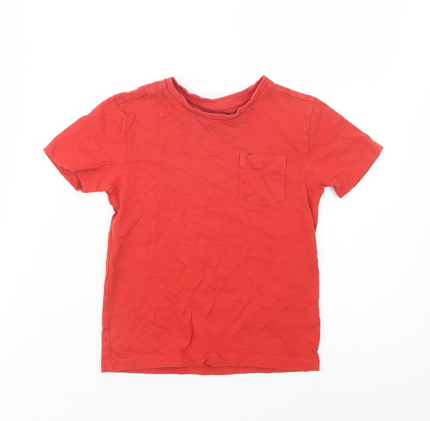 NEXT Boys Red  Cotton Basic Polo Size 4 Years Crew Neck Pullover