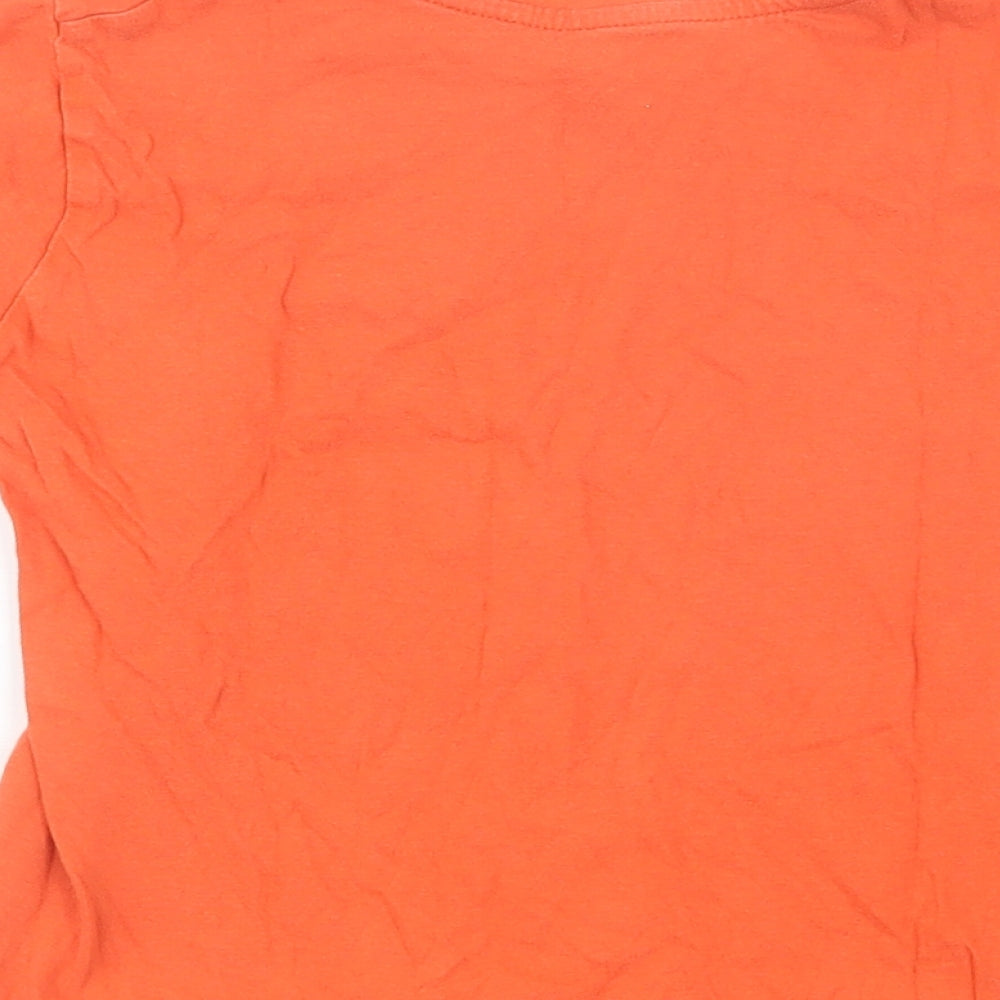 Primark Boys Orange  Cotton Pullover T-Shirt Size 5-6 Years Crew Neck Pullover - Total Legend