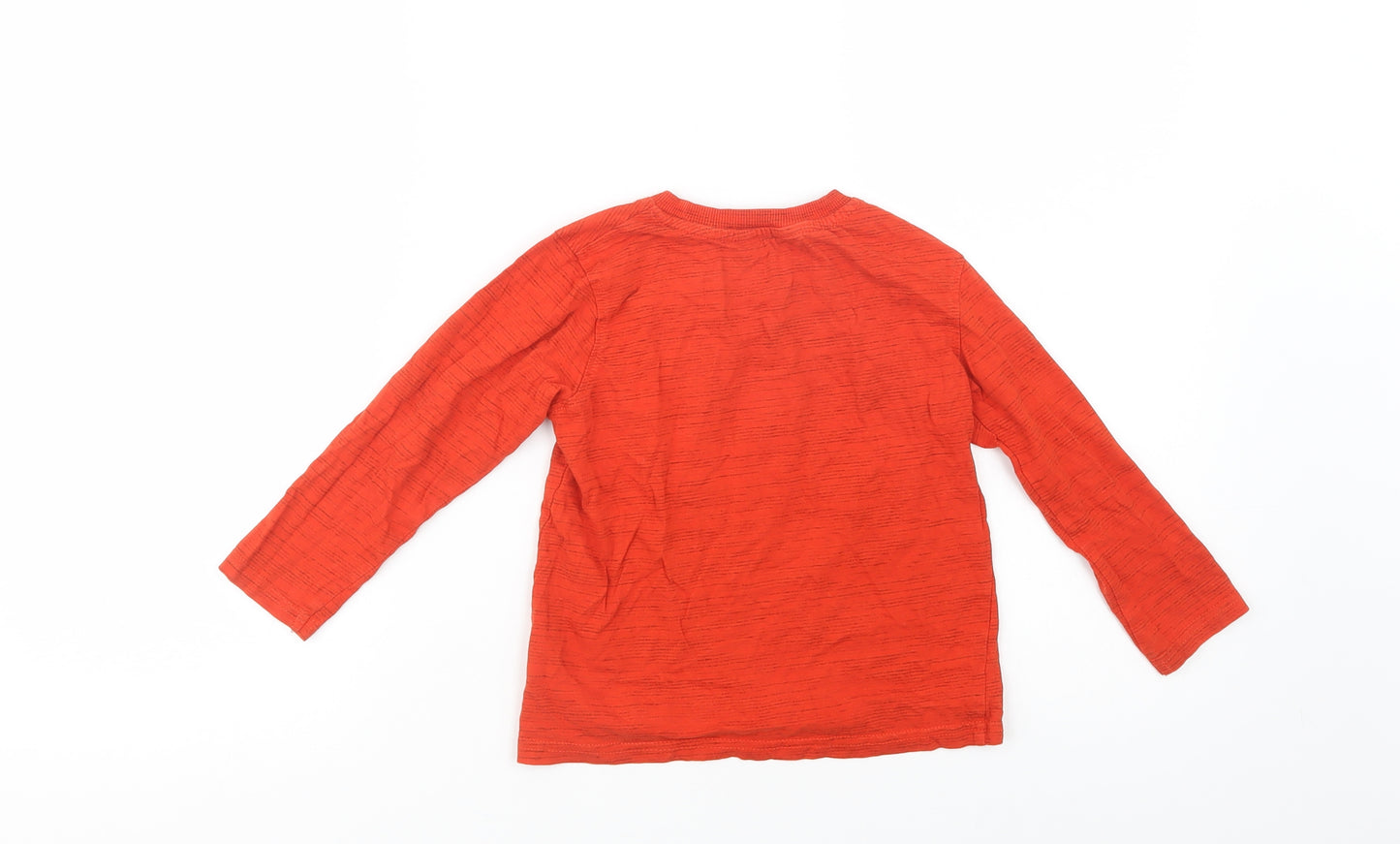 George Boys Orange  Cotton Basic T-Shirt Size 4-5 Years Crew Neck Pullover