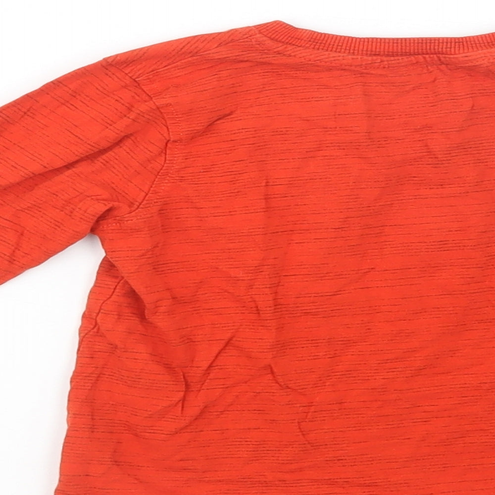 George Boys Orange  Cotton Basic T-Shirt Size 4-5 Years Crew Neck Pullover