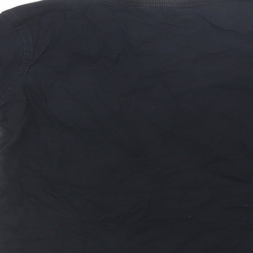 George Girls Black  Cotton Pullover T-Shirt Size 3-4 Years Crew Neck Pullover - The Future