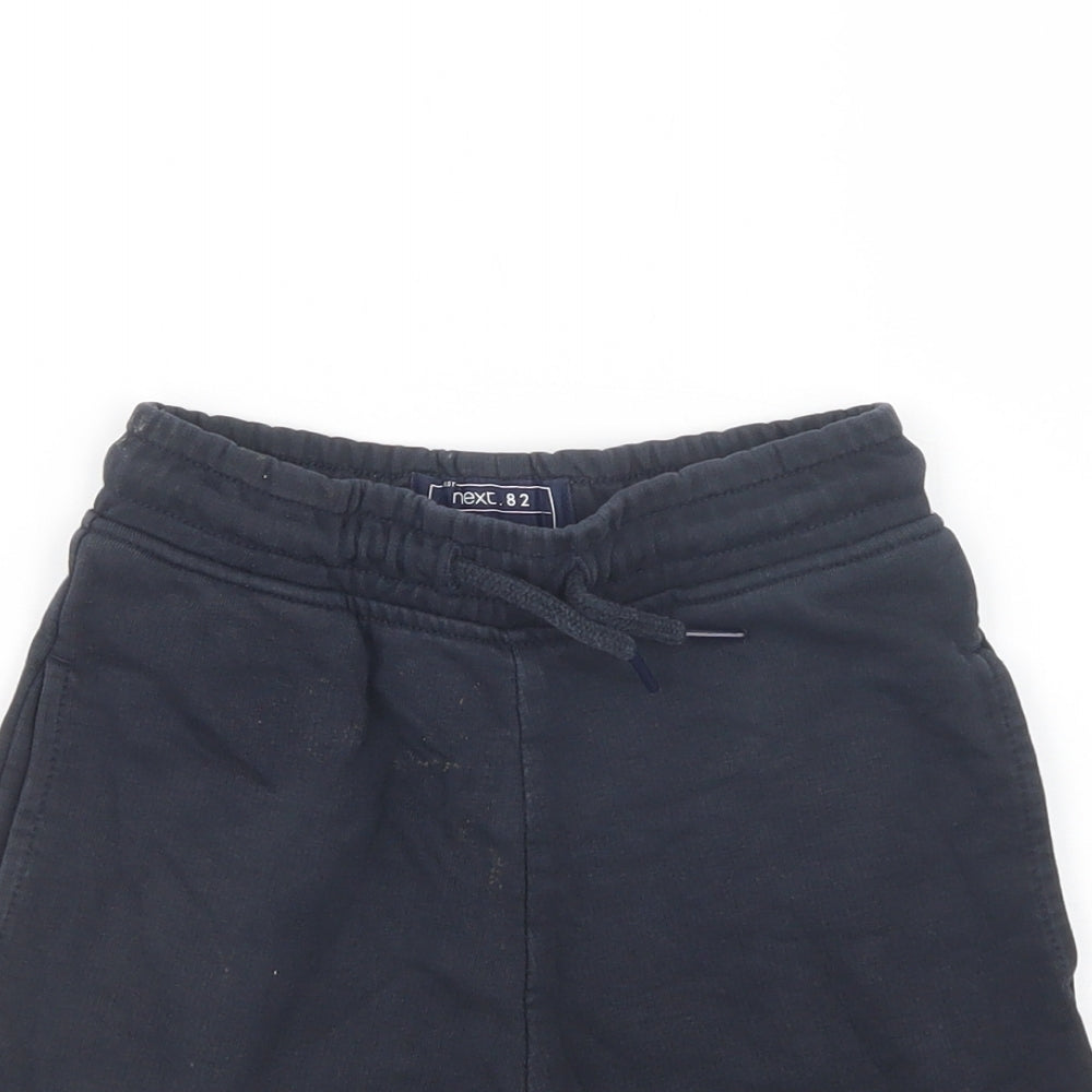 NEXT Boys Blue  Cotton Sweat Shorts Size 6 Years  Regular Drawstring