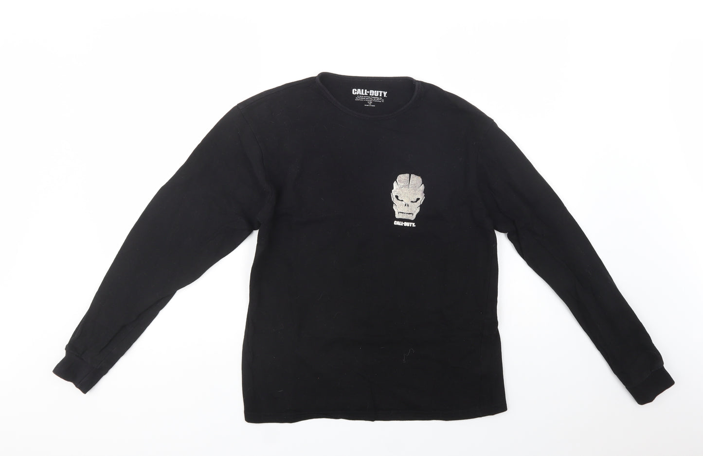 Primark Mens Black  Cotton  T-Shirt Size XS Crew Neck  - Call of Duty