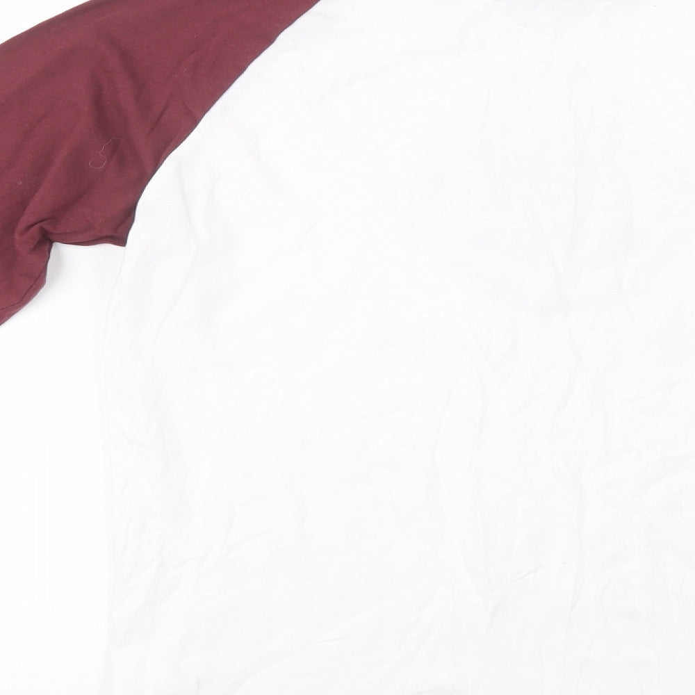Primark Mens White Colourblock Cotton  Pyjama Top Size S  Pullover - Harry Potter