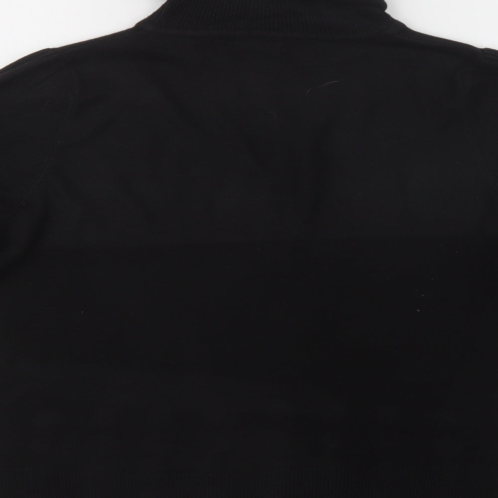 F&F Womens Black Roll Neck  Acrylic Pullover Jumper Size 16