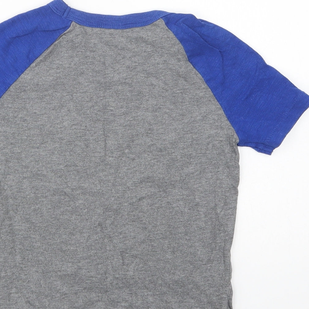 Gap Boys Grey  Cotton Pullover T-Shirt Size 4-5 Years Crew Neck Pullover - Emojis