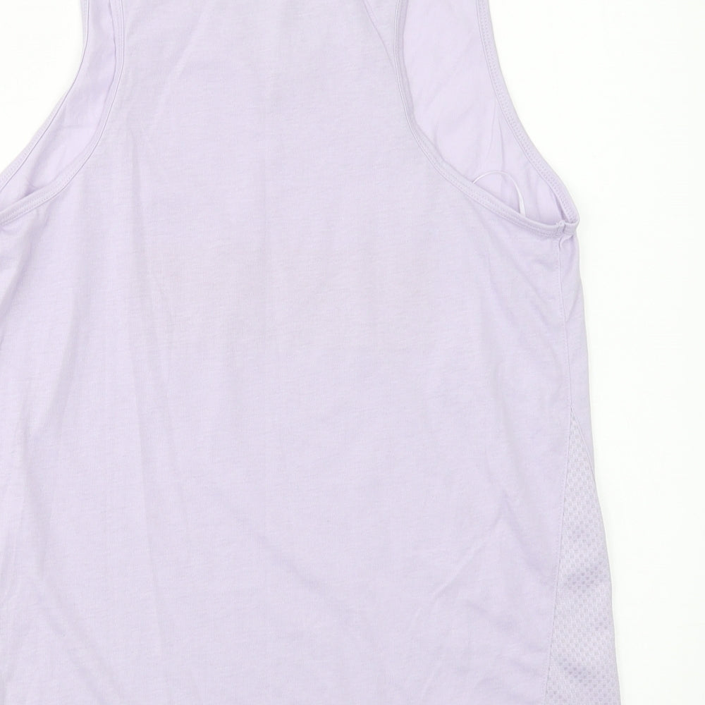 George Womens Purple  Polyester Basic T-Shirt Size 8 Crew Neck Pullover - Unstoppable