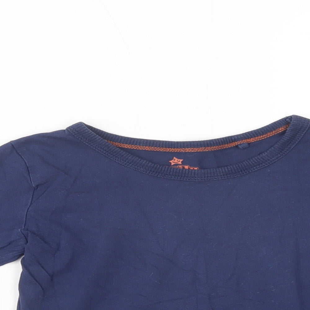 Lupilu Boys Blue  Cotton Basic T-Shirt Size 3-4 Years Crew Neck Pullover