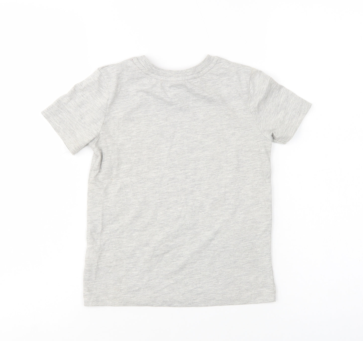 George Boys Grey  Cotton Basic T-Shirt Size 4-5 Years Crew Neck Pullover - Hulk