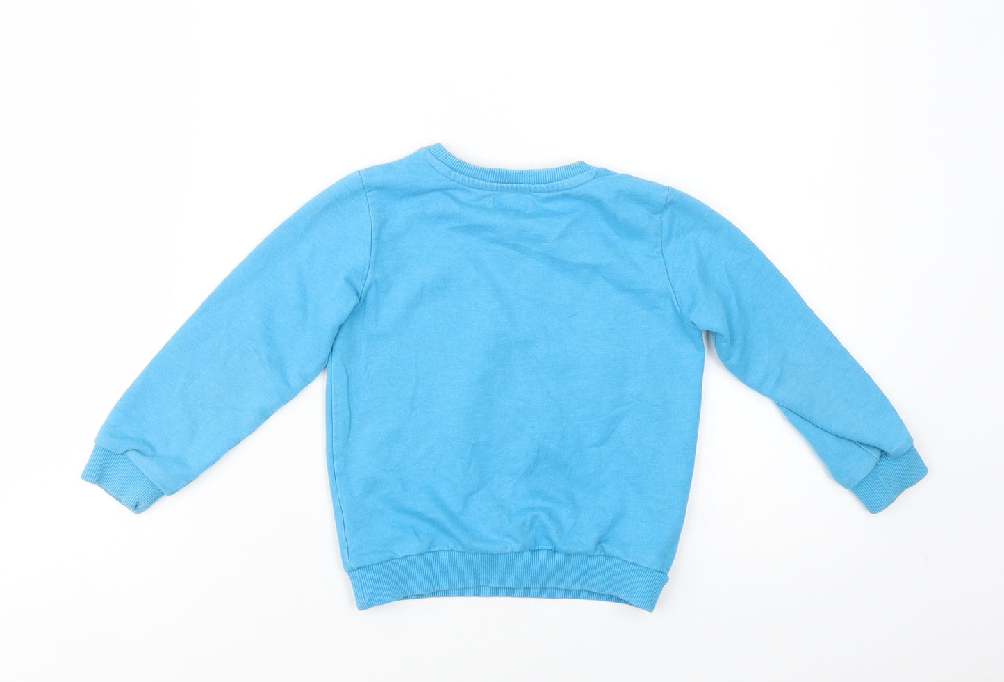 NEXT Boys Blue  Cotton Pullover Sweatshirt Size 3-4 Years  Pullover - Dino