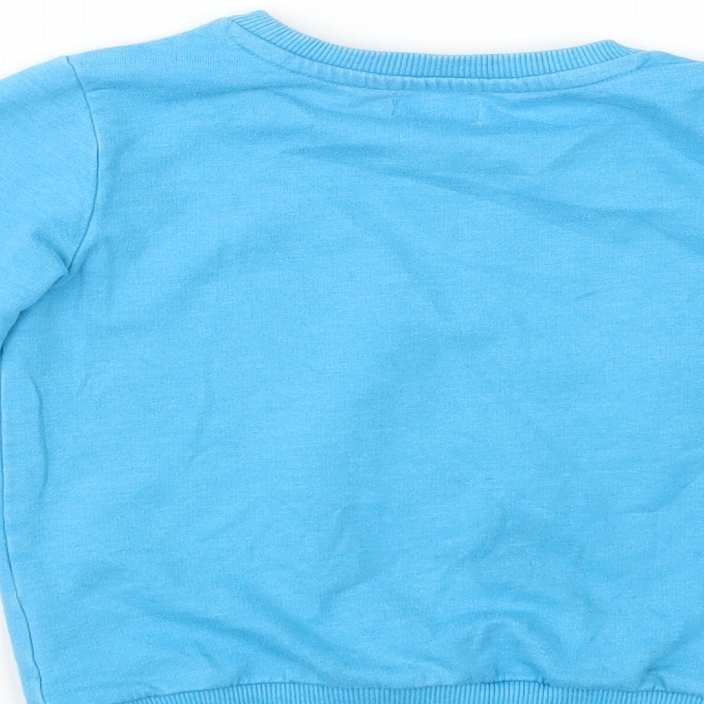 NEXT Boys Blue  Cotton Pullover Sweatshirt Size 3-4 Years  Pullover - Dino