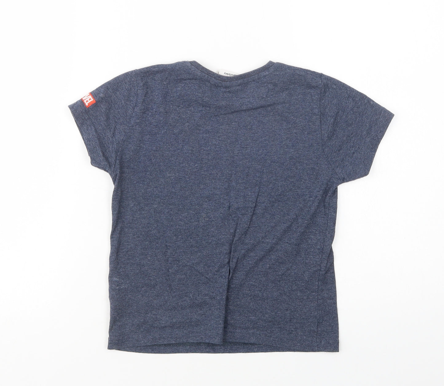 Primark Boys Blue  Cotton Pullover T-Shirt Size 4-5 Years Crew Neck Pullover - Marvel