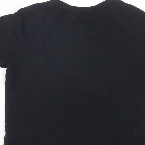 George Girls Black  Cotton Pullover T-Shirt Size 3-4 Years Crew Neck Pullover - Cool Kids Club