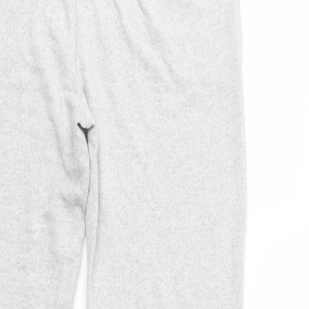 figleaves Womens Grey Solid Polyester  Lounge Pants Size 10  Drawstring