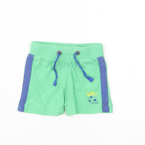 TOM TAILOR Baby Green  Cotton Cropped Trousers Size 3-6 Months  Drawstring - Goal